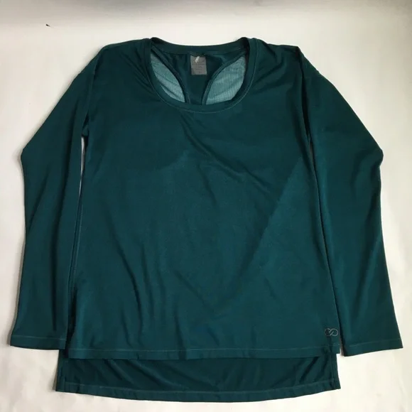Calia Mesh Back Longsleeve Active Top Green Small - Picture 10 of 14